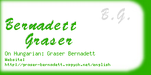 bernadett graser business card